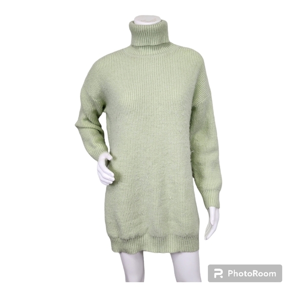 fore Sweaters - Fore Lime Turtleneck Oversized Sweater Size M